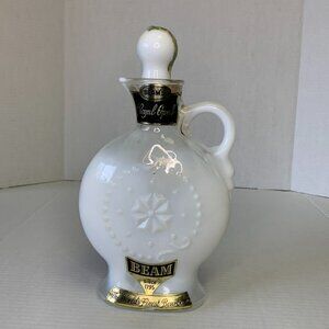 Jim Beam "Royal Opal" Empty Liquor Decanter  1957 White Glass